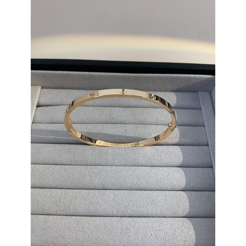 Love Bangle, Small Model, 10 Diamonds,Gold, Silver, Rose Gold