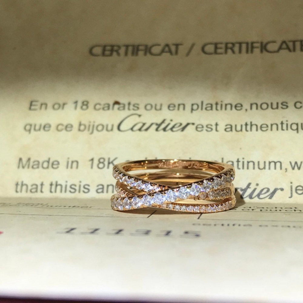 Cartier Ring, Cross, Full Diamonds