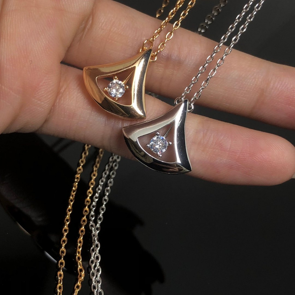 Bvlgari Necklace, Dress, Single Diamond In The Middle