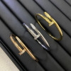 Cartier Nail Bangle With Diamond, Gold, Silver, Rose Gold