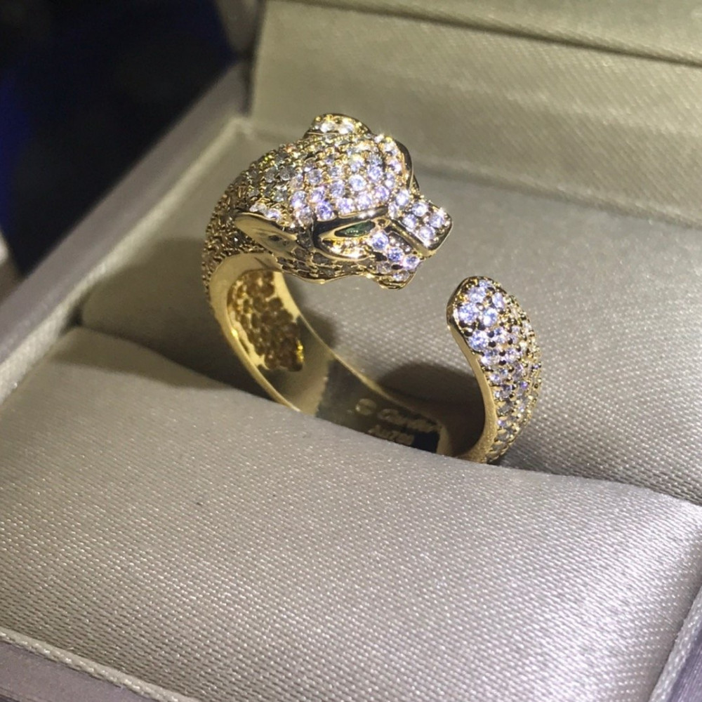 Cartier Ring, Leopard’S Head, Full Diamonds, Regular Size, Top Quality