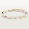 Cartier Trinity Bangle, Small Size, Half Set With Diamonds/Only Size 17