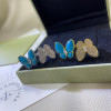 Clover Two Butterfly Rings