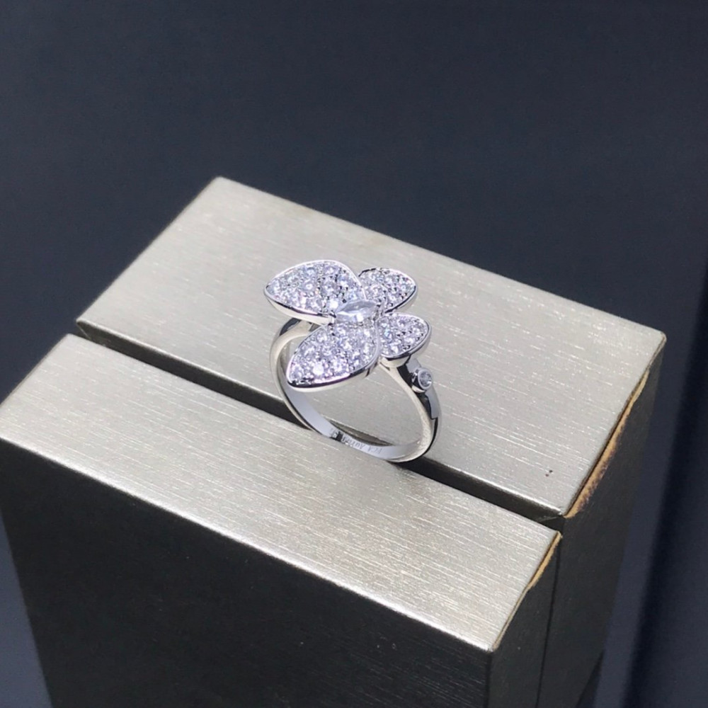 Clover Two Butterfly Rings