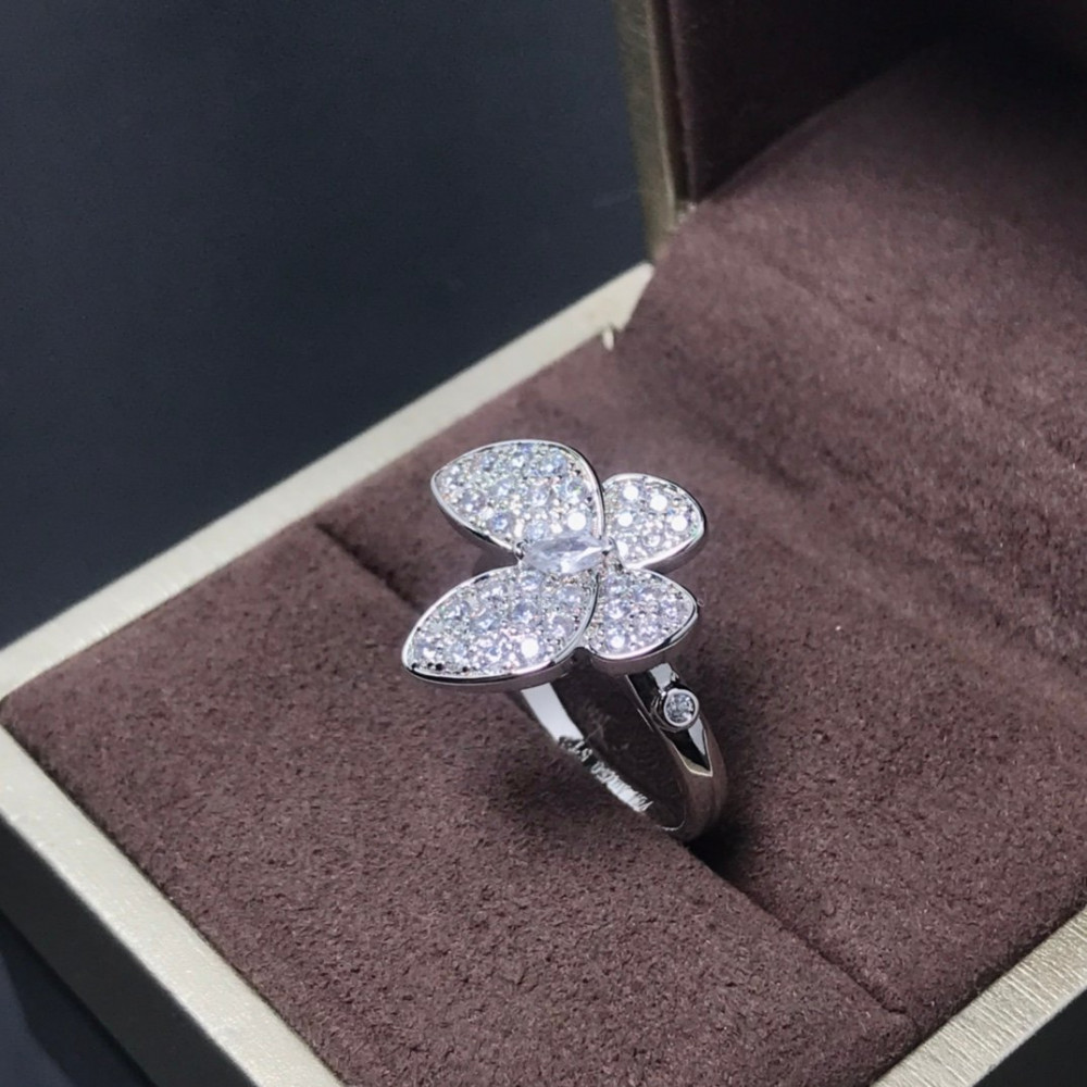 Clover Two Butterfly Rings