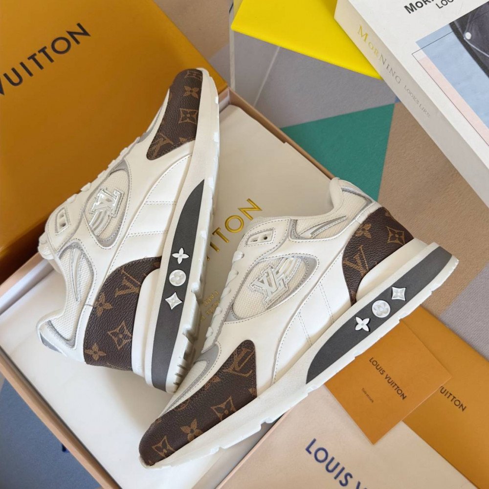 LV Run Away Sneaker White & Brown LV Run Away Sneaker White & Brown