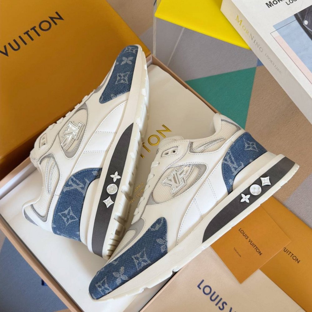 LV Run Away Sneaker White & Denim Blue LV Run Away Sneaker White & Denim Blue