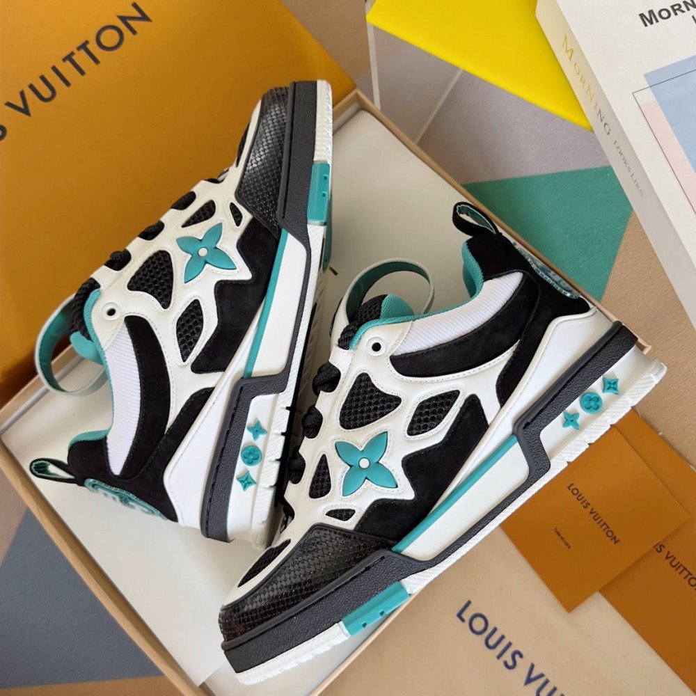 LV Skate Sneaker Black & Cyan