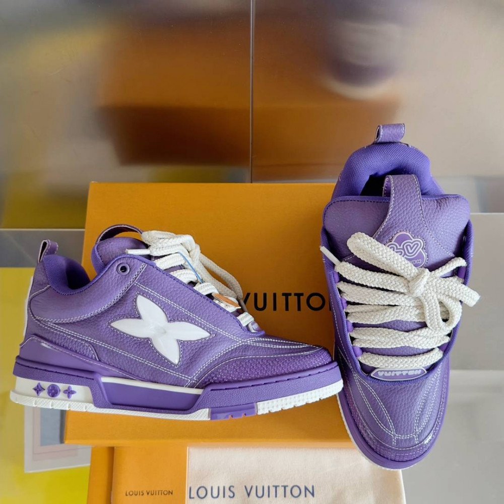 LV Skate Sneaker Purple&White Stars