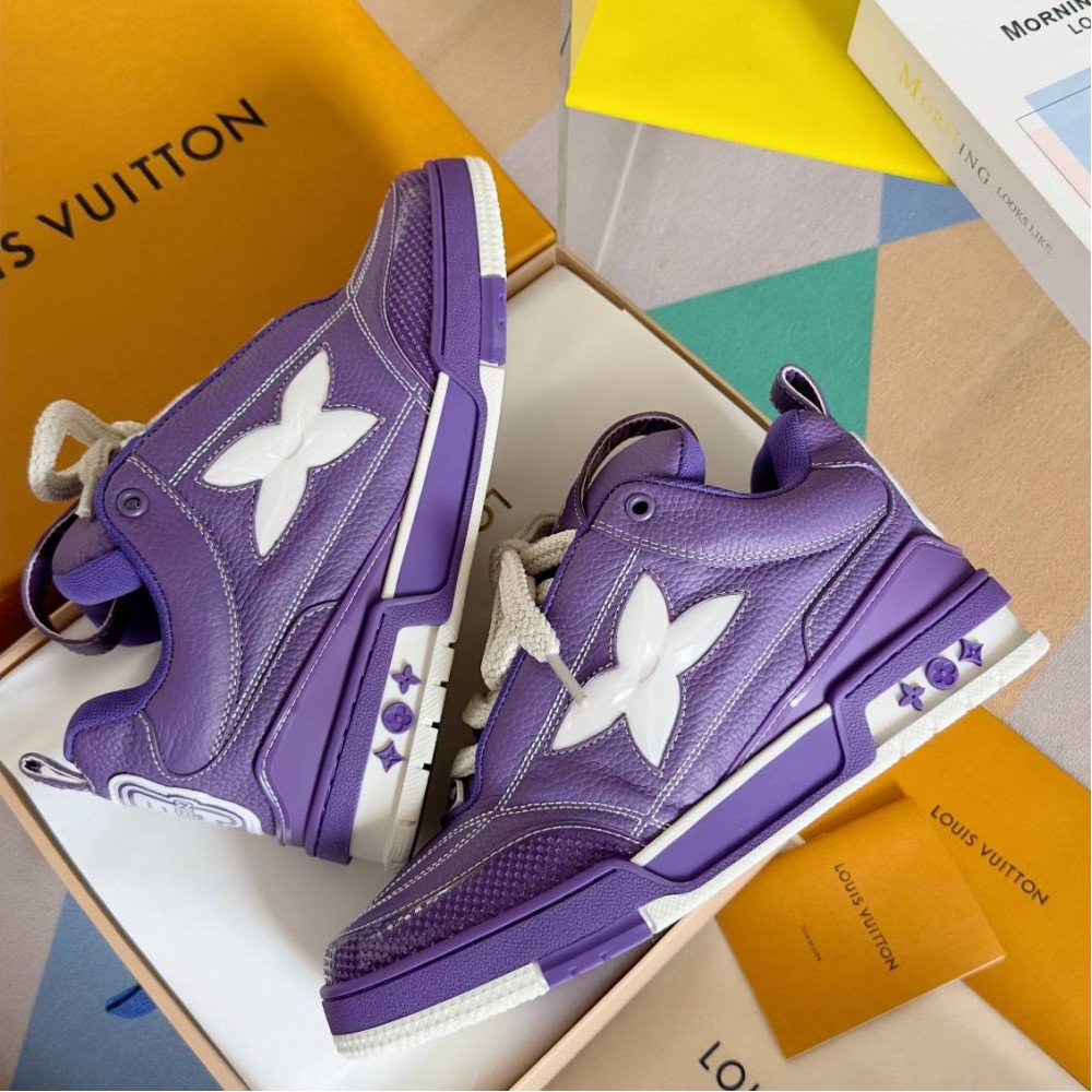 LV Skate Sneaker Purple&White Stars