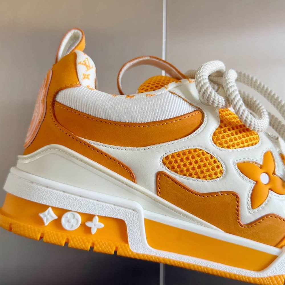 LV Skate Sneaker Orange&White Stars