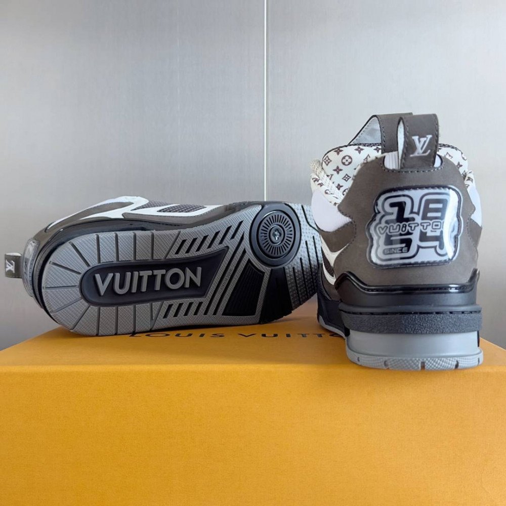 LV Skate Sneaker Gray & Black Stars LV Skate Sneaker Gray & Black Stars