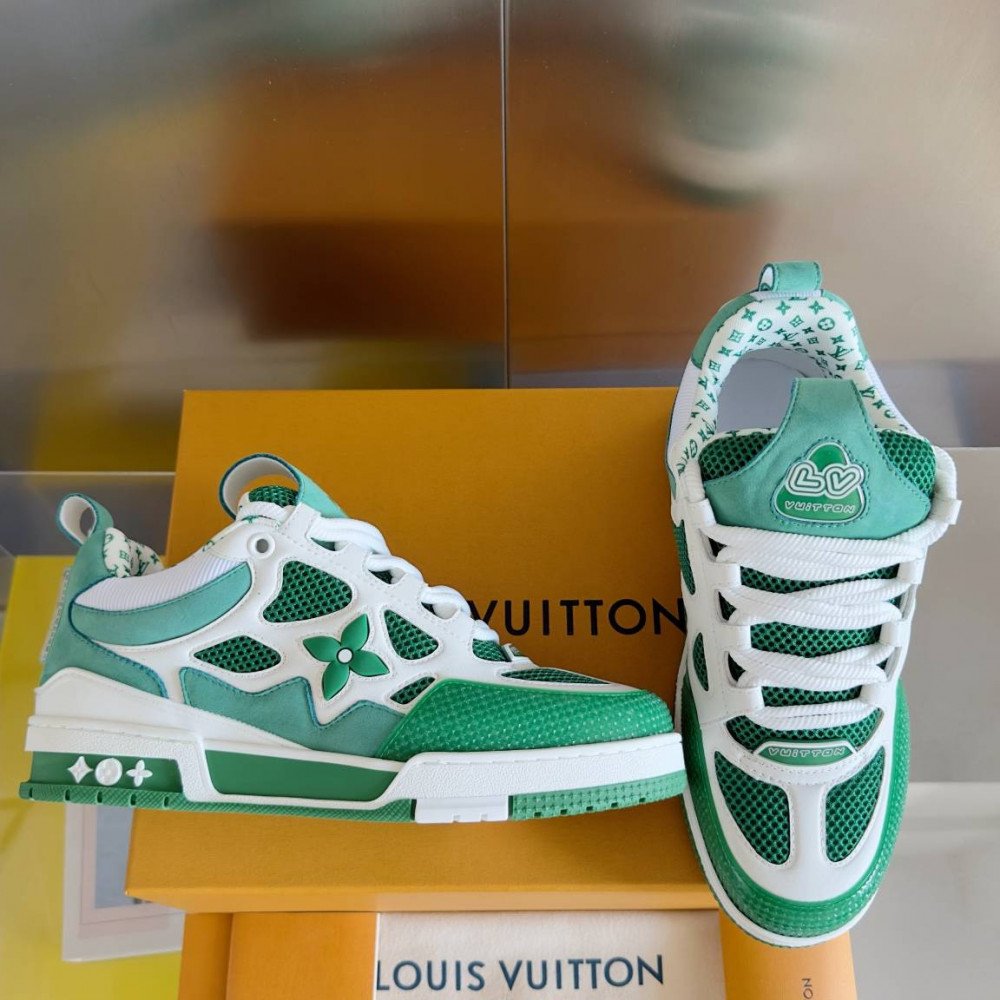 LV Skate Sneaker Green & Green Stars LV Skate Sneaker Green & Green Stars