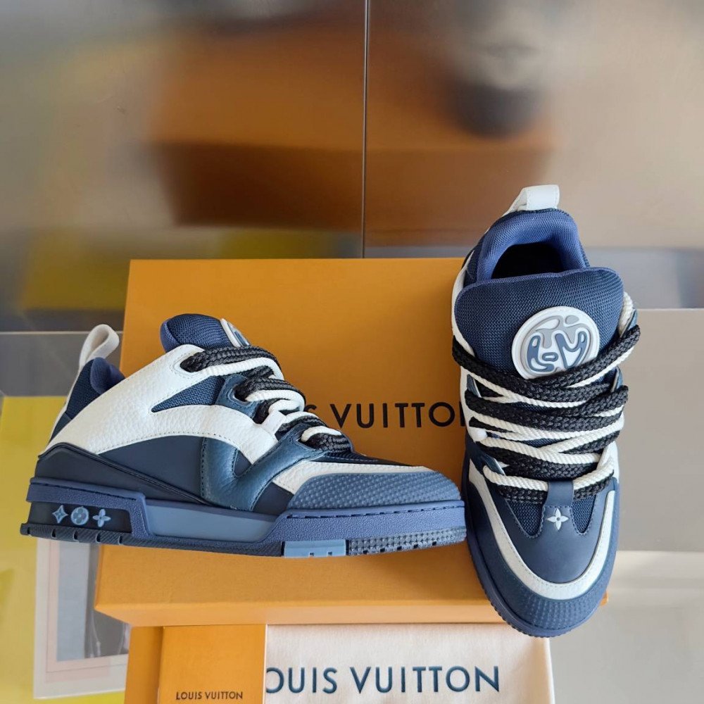 LV Skate Sneaker White & Blue LV Skate Sneaker White & Blue