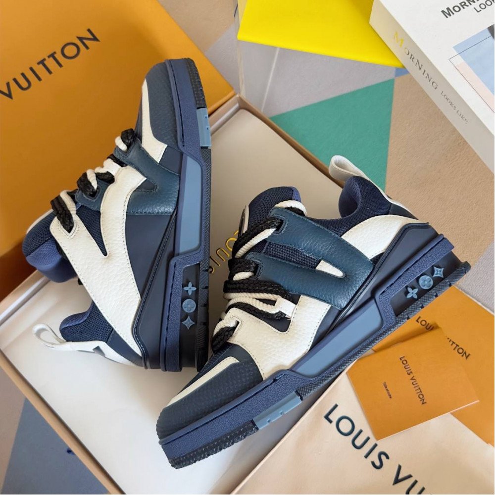 LV Skate Sneaker White & Blue LV Skate Sneaker White & Blue
