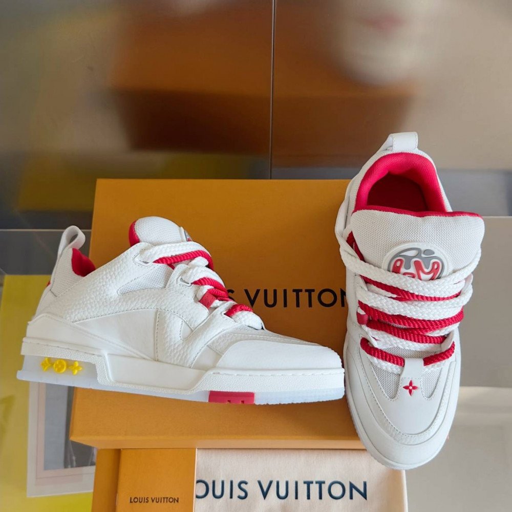 LV Skate Sneaker Red & White