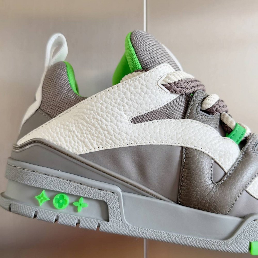 LV Skate Sneaker Green & Gray/White LV Skate Sneaker Green & Gray/White