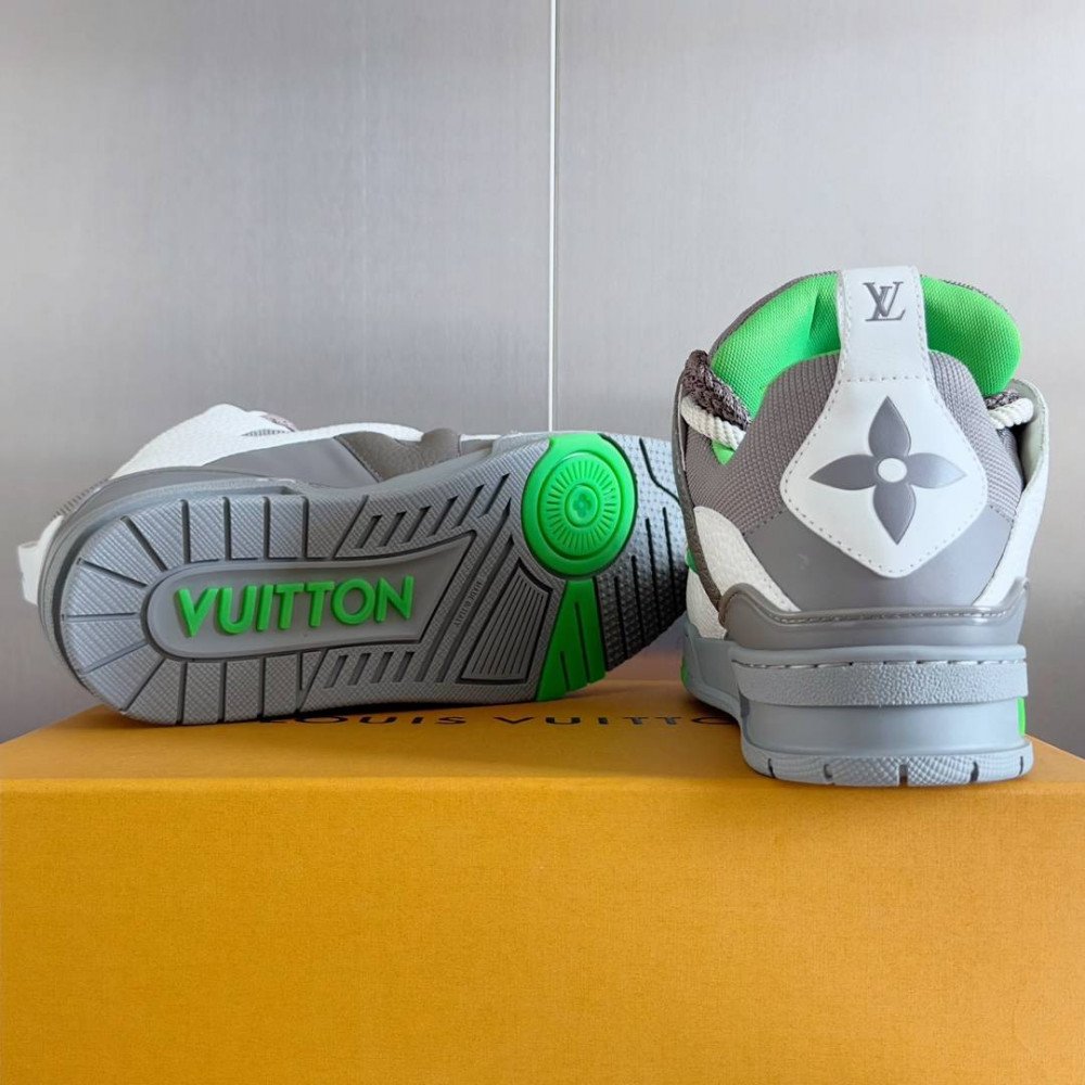 LV Skate Sneaker Green & Gray/White LV Skate Sneaker Green & Gray/White