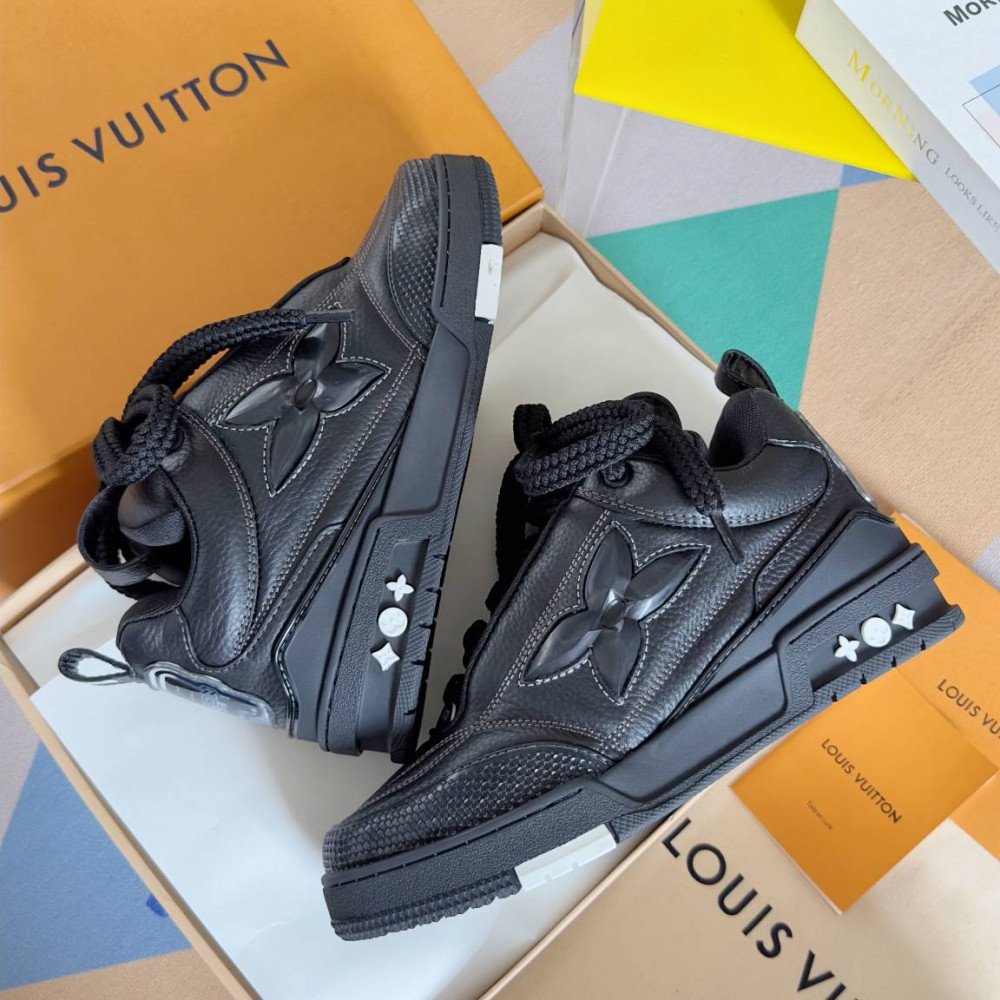 LV Skate Sneaker Black & Black Stars
