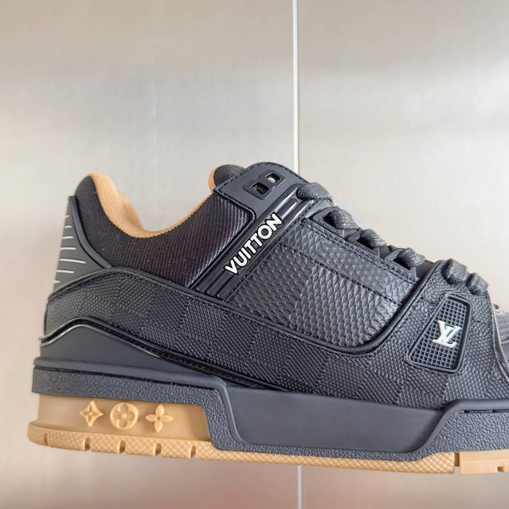 LV Trainer Sneaker Black and Orange-026