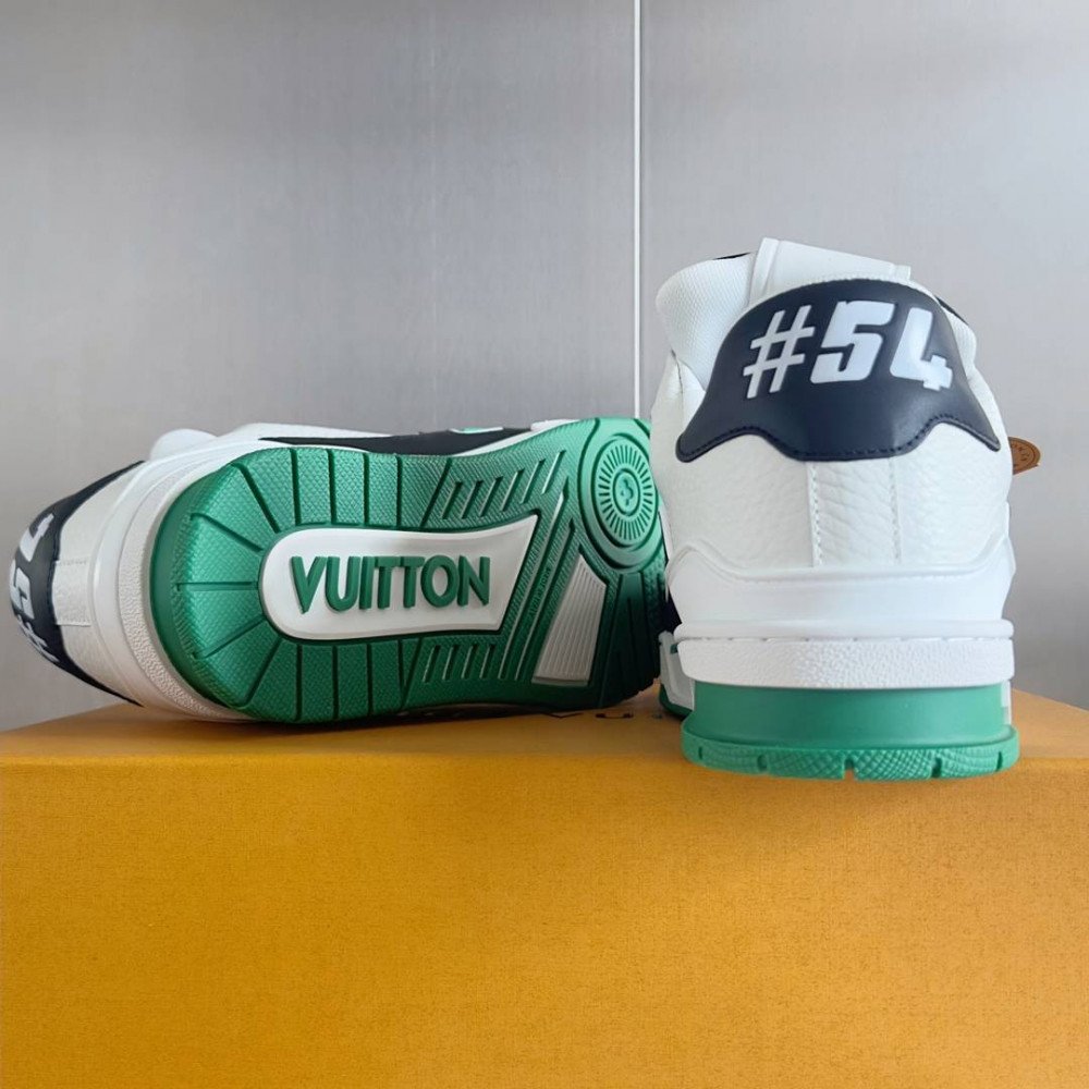 LV Trainer Sneaker Black/White and Green-034