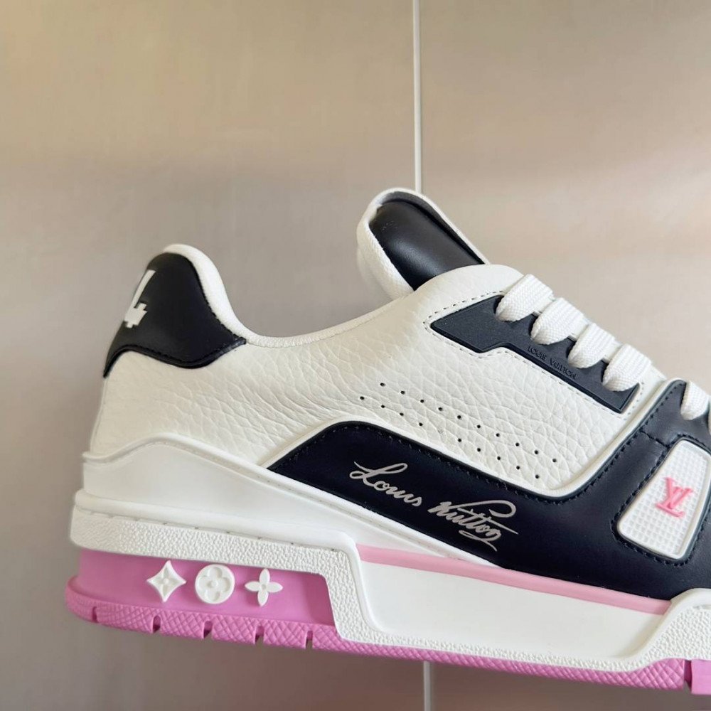 LV Trainer Sneaker Black/White and Pink-033