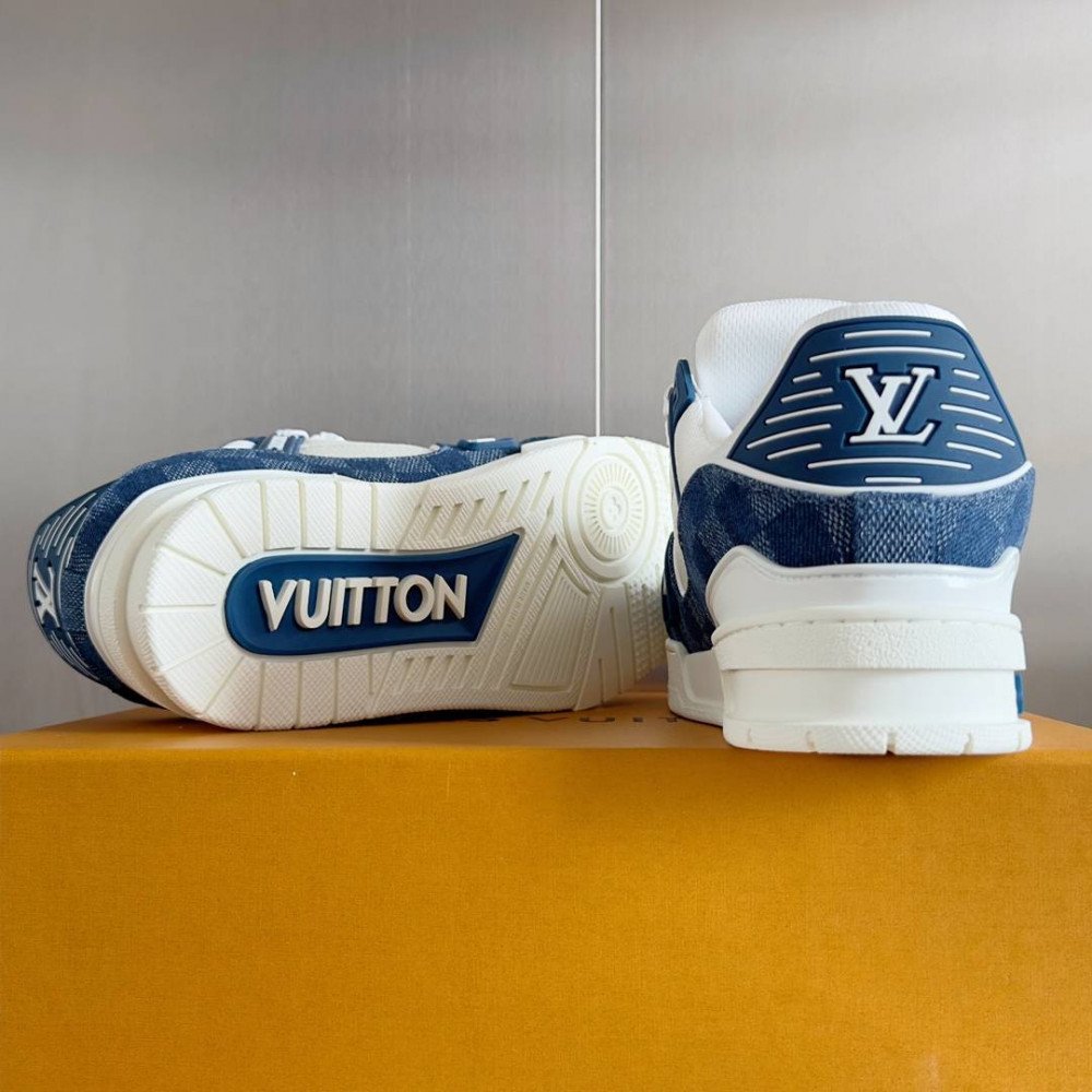 LV Trainer Sneaker Blue Jeans-050