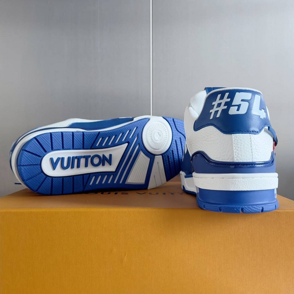 LV Trainer Sneaker Blue and White-060