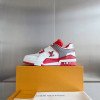 LV Trainer Sneaker Red and White-067