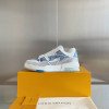 LV Trainer Sneaker Diamond Blue and White-074