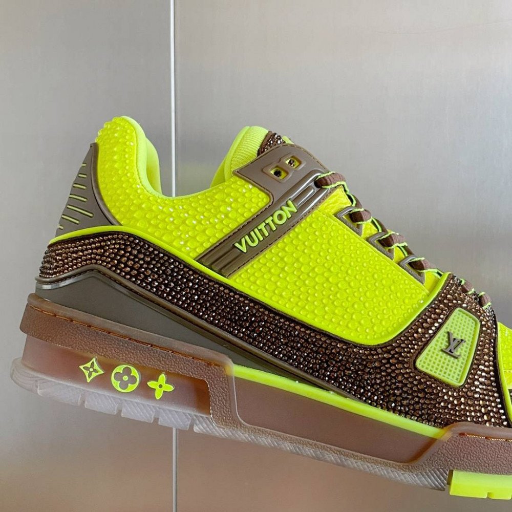 LV Trainer Sneaker Diamond Yellow and Brown-077
