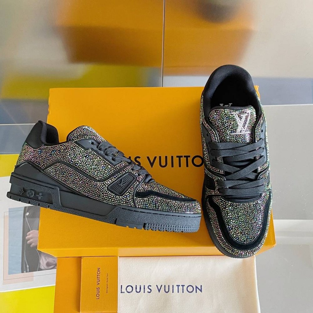LV Trainer Sneaker Diamond Rainbow Black-079