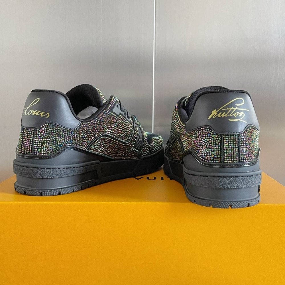 LV Trainer Sneaker Diamond Rainbow Black-079