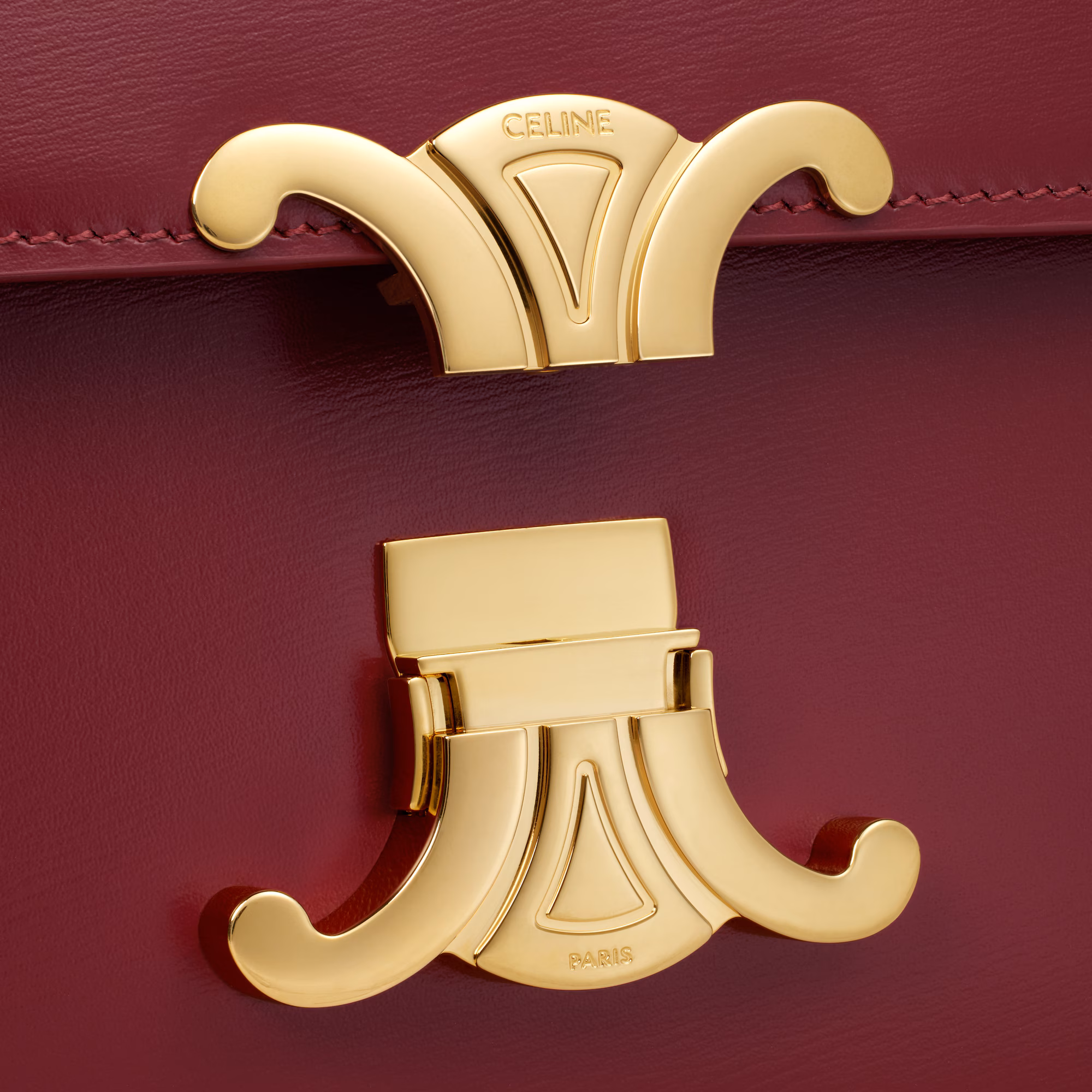 Teen Triomphe Bag In Shiny Calfskin