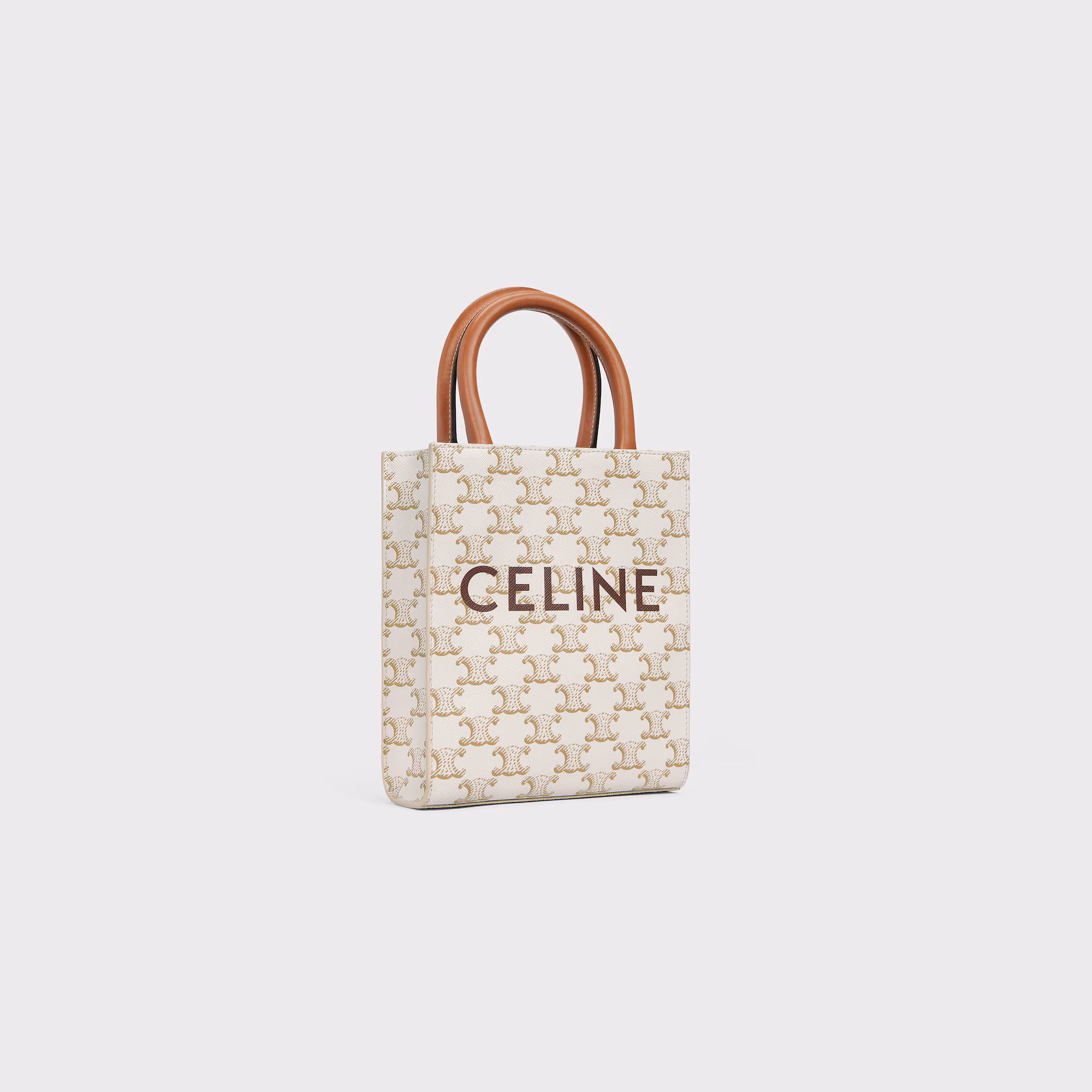Mini Vertical Cabas In Triomphe Canvas With Celine Print Mini Vertical Cabas In Triomphe Canvas With Celine Print