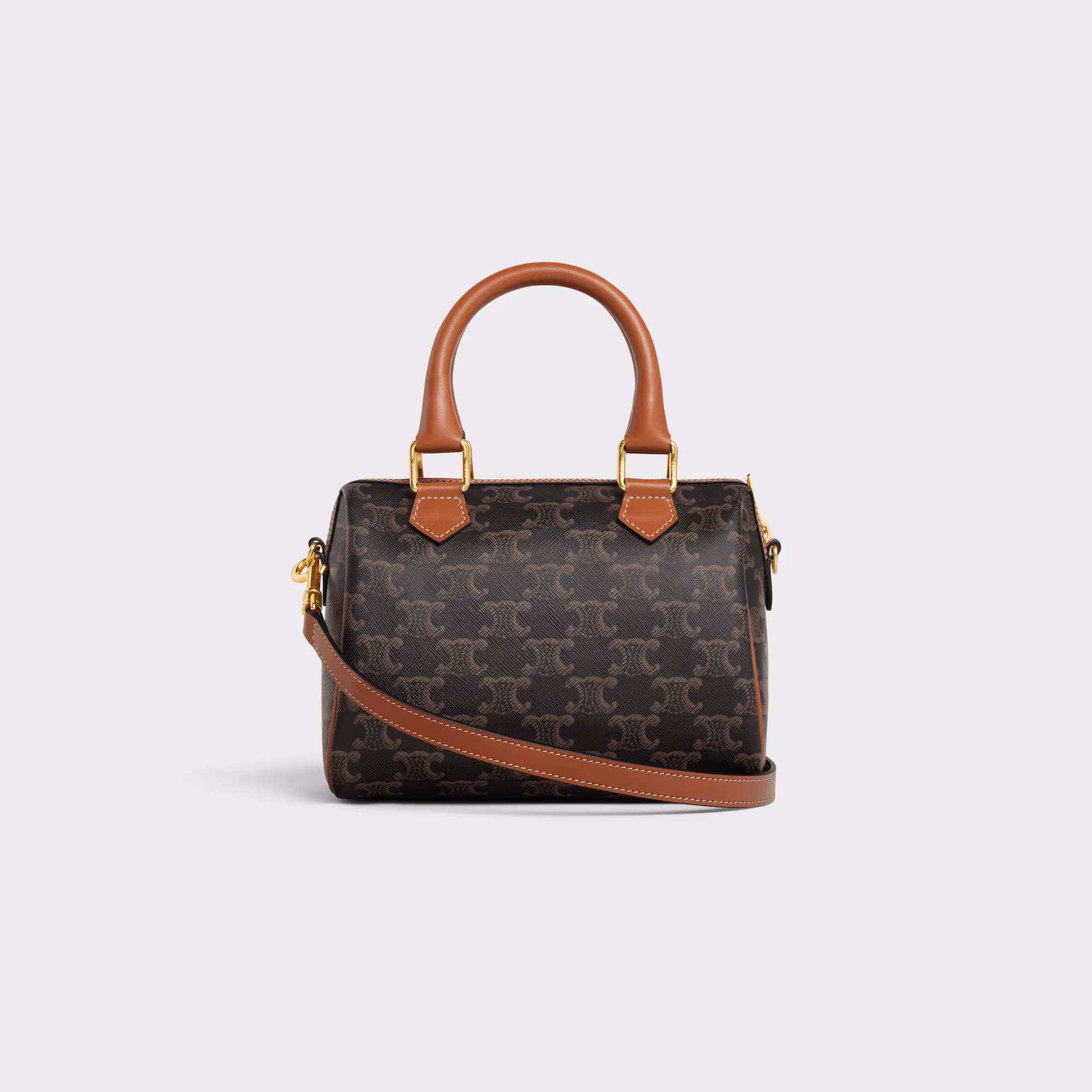 Small Boston In Triomphe Canvas And Calfskin