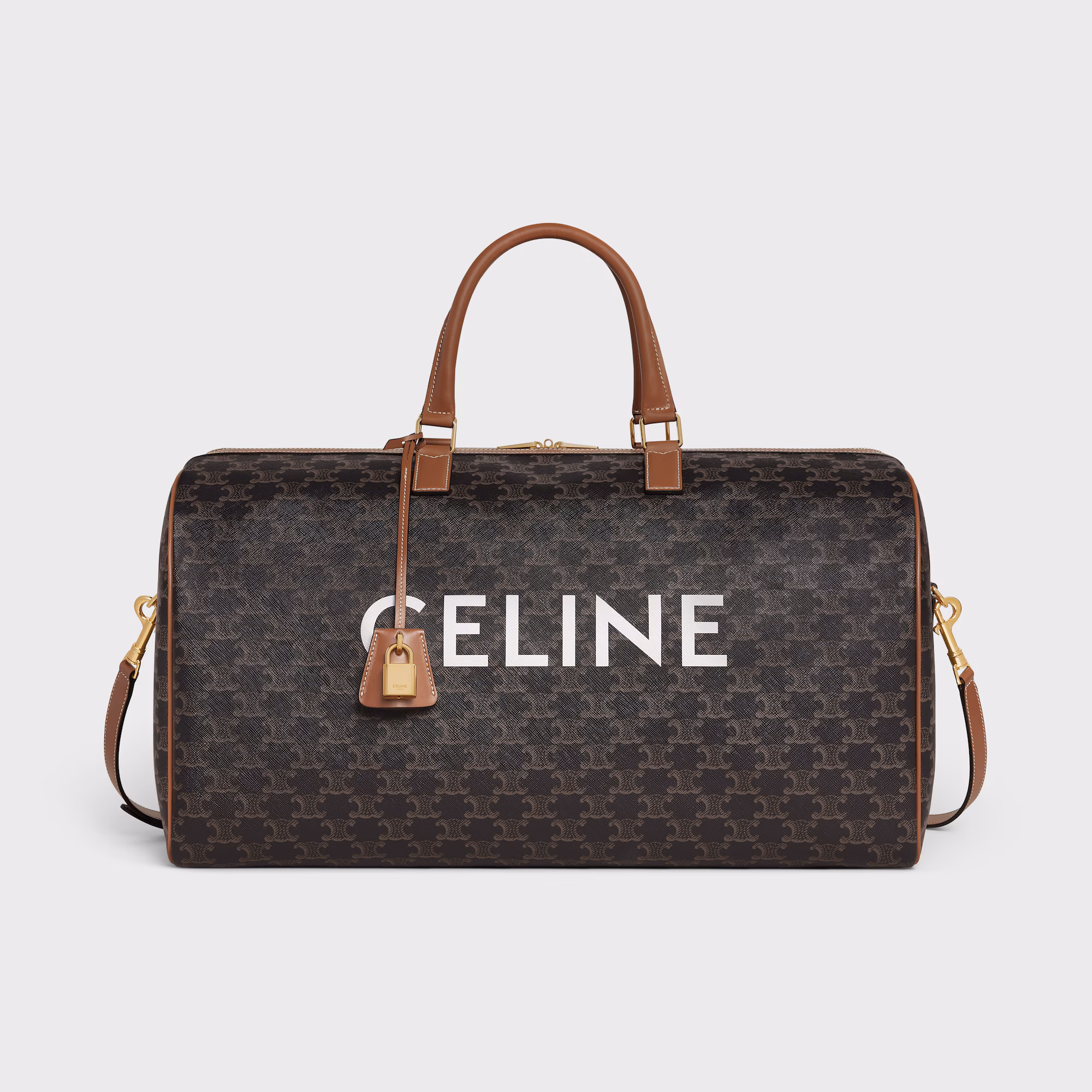 Large Travel Bag In Triomphe Canvas With Celine Print