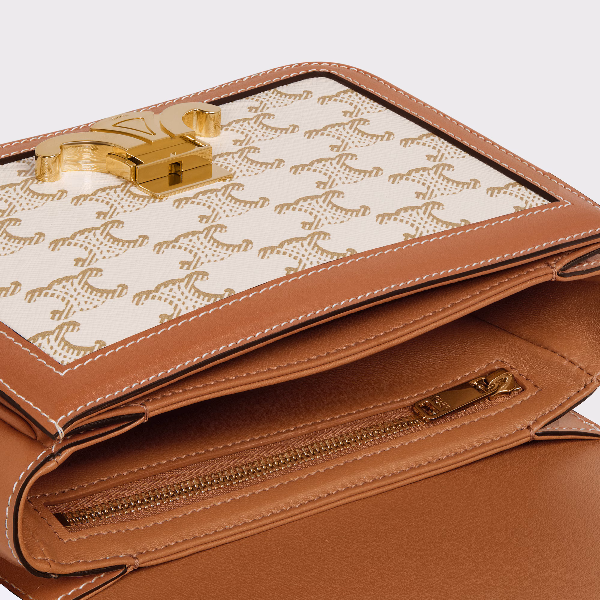 Teen Triomphe Bag In Triomphe Canvas And Calfskin Teen Triomphe Bag In Triomphe Canvas And Calfskin