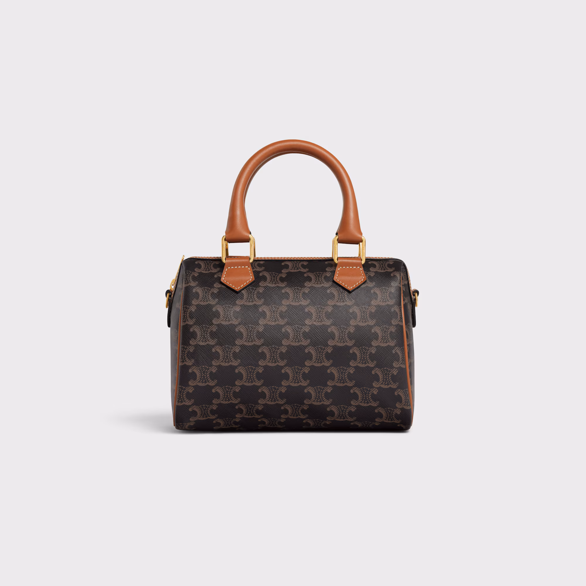 Small Boston In Triomphe Canvas And Calfskin