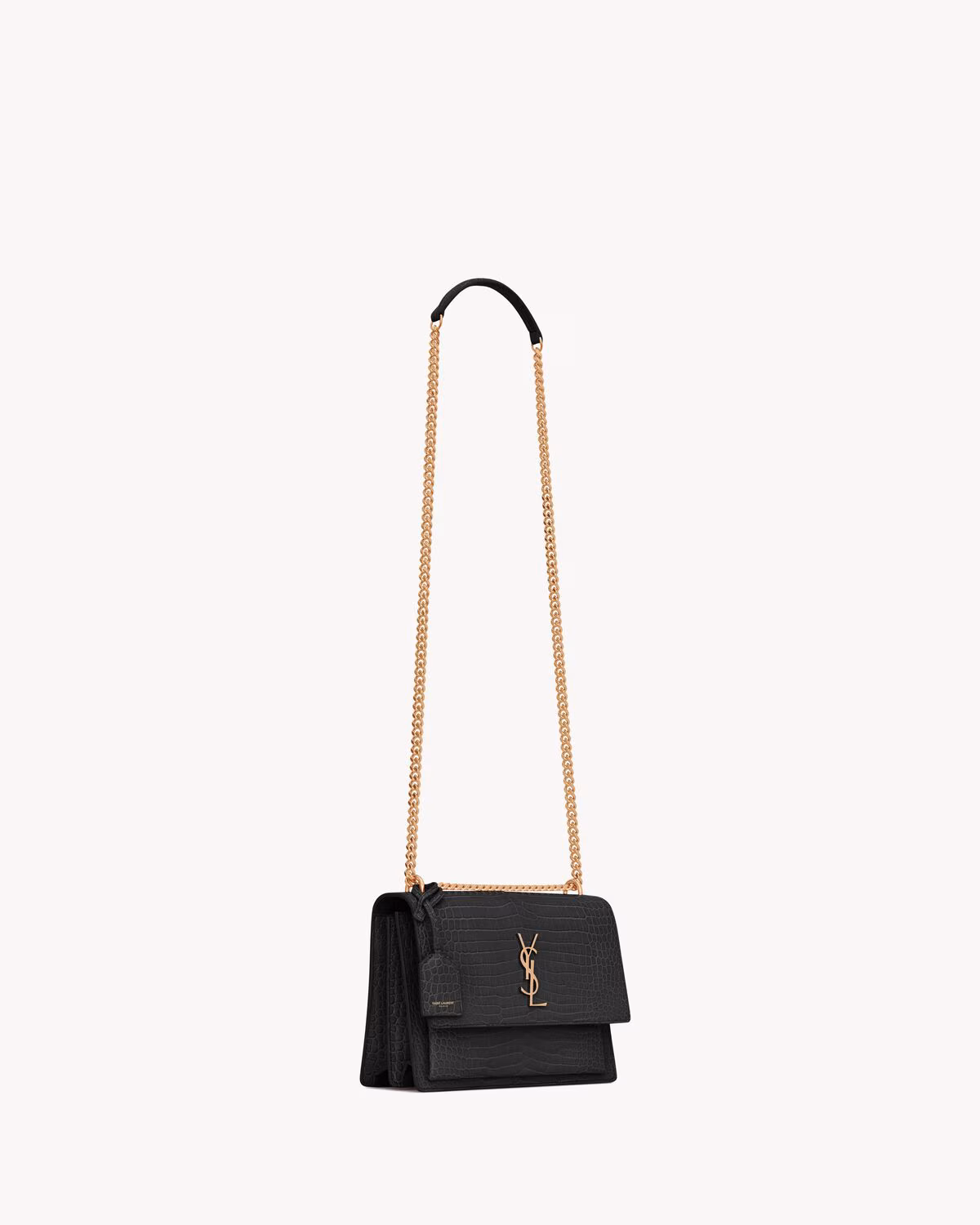 Sunset Medium In Crocodile-Embossed Leather